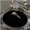 Image 2 : 10KT White Gold ring with 17pt Diamond - 1.2 grams retail $750