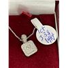 Image 2 : 14Kt White Gold Pendant+Chain with 1ct Diamond Italy - 3.3 grams retail $2,000