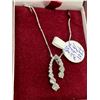 Image 2 : 10KT White Gold Pendant+Chain with 80pt Diamond Italy - 2.9 grams retail $1,999