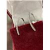 Image 2 : 14KT White Gold earrings with 1ct Diamond Hoops - 3.2 grams retail $1,500
