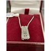 Image 1 : 10Kt White Gold pendant+chain w/ 1ct Diamond - 5.7 grams retail $2,000