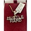 Image 1 : 10KT Yellow Gold hustle hard pendant+chain with 61pt Diamond - 7.3 grams retail $2,200