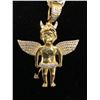 Image 2 : 10KT Yellow Gold Angel/Devil pendant+chain - 6.5 grams retail $1,600