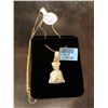 Image 2 : 10KT Yellow Gold money pendant+chain with 60pt Diamond - 6.1 grams retail $2,000