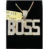 Image 2 : 10KT Yellow Gold "Boss" pendant chain with 1.65 ct Diamond - 9.2 grams retail $3,100