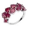 Image 2 : 14K White Gold Over 925 Sterling Silver w/ Heated Oval Red Ruby Ring - 5x4mm, Size 7 - retail apprai