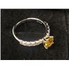 Image 2 : GRA CERTIFIED YELLOW MOISSANITE VVS WEIGHING 1.00 CARATWITH 10 SHARED PRONG ROUND MOISSANITES WEIGHI