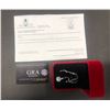 Image 2 : GRA CERTIFIED MOISSANITE VVS D WEIGHING APPROX. 2.00 CARAT WITH A HALO OF ROUND MOISSANITE ALSO SOME