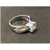 Image 2 : ONE 4 CLAW SET 2.00 CARAT MOISSANITE SET IN CENTER OF SILVER PLATED RING WIT 32 PRONG SET CUBIC ZIRC