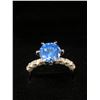Image 1 : GRA CERTIFIED BLUE MOISSANITE VVS WEIGHING AN ESTIMATED 3.00 CARAT WITH 8 OVAL CUT MOISSANITES WEIGH