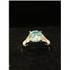 Image 1 : GRA CERTIFIED GREENISH BLUE MOISSANITE VVS APPROX. WEIGHT OF 3.00 CARATS WITH 30 SHARED PRONG ROUND 