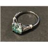 Image 2 : GRA CERTIFIED GREENISH BLUE MOISSANITE VVS APPROX. WEIGHT OF 3.00 CARATS WITH 30 SHARED PRONG ROUND 