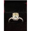 Image 1 : ONE RECTANGULAR CUT MOISSANITE APPROX. WEIGHT OF 5.60 CARAT WITH SET IN  PLATED 925 SILVER IS 40 CUB