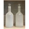 Image 2 : Group of 4 frosted bottle vase - (2 white & 2 grey) approx 12in tall