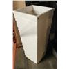 Image 2 : Fiberglass white planter - approx. 40inH x 18in square