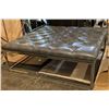 Image 2 : Large grey ottoman - approx 45in square x 13in H (retails for $1200)
