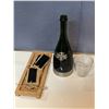 Image 2 : Group of assorted decor - includes empty Segura Viudas bottle / 3 tier buffer server etc