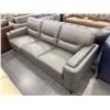 Image 1 : Amax Leather Traditional grey sofa (floor model) - size 85''w (6762-30-2068) - retail $2099