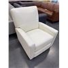 Image 1 : Amax Leather Pearl white push back Recliner (floor model) - size 31''w - retail $1175