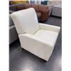 Image 2 : Amax Leather Pearl white push back Recliner (floor model) - size 31''w - retail $1175