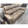 Image 2 : Amax Leather 3 power sofa recliner, headrest and lumbar (floor model) - size 85''w - retail $2899