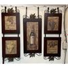 Image 1 : Set of 5 decorative wine art wall hangings