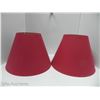 Image 1 : 2 RED LAMPSHADES