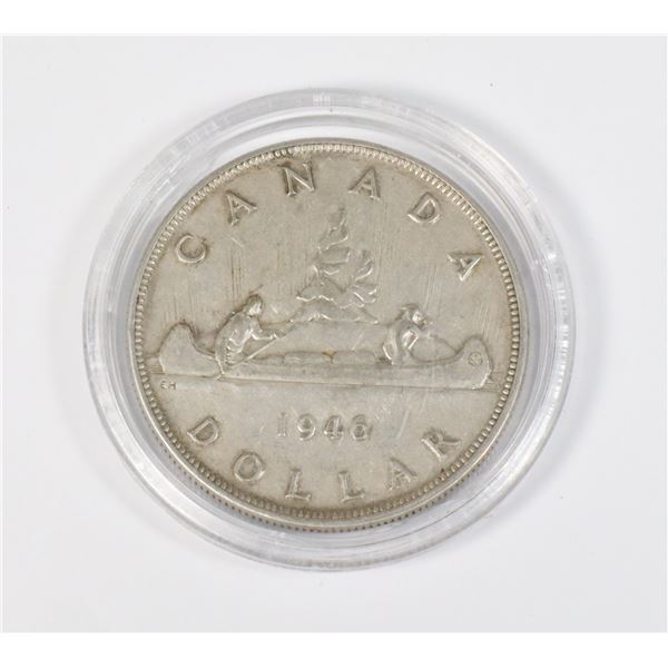 #25 1946 CANADIAN $1 DOLLAR SILVER VOYAGEUR COIN