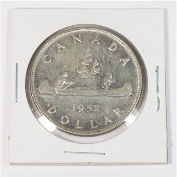 #27 1952 CANADIAN $1 DOLLAR SILVER VOYAGEUR COIN