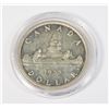 Image 1 : #30 1955  CANADIAN $1 DOLLAR SILVER VOYAGEUR COIN