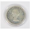 Image 2 : #30 1955  CANADIAN $1 DOLLAR SILVER VOYAGEUR COIN