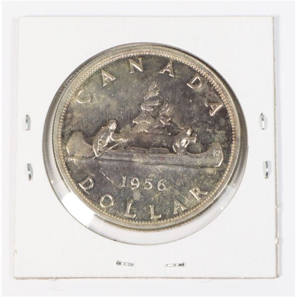 #31 1956  CANADIAN $1 DOLLAR SILVER VOYAGEUR COIN