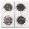 Image 1 : #48 LOT OF 4 CANADIAN $1 VOYAGEUR COINS 1980-1983