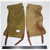 Image 2 : #141 WW2 BRITISH CANADA P1937 BOOTS WEB LEGGINGS