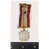 Image 2 : #260 ORNATE 1800'S CROSS MEDAL W/ RIBBON