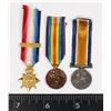 Image 1 : #262 WW1 CANADA BRITISH MINIATURE MEDAL TRIO
