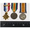 Image 2 : #262 WW1 CANADA BRITISH MINIATURE MEDAL TRIO