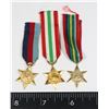 Image 1 : #267 MINI MEDAL LOT WW2 PACIFIC STAR ITALY STAR