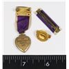 Image 2 : #268 AMERICAN PURPLE HEART MINIATURE MEDAL + BAR