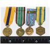 Image 2 : #269 LOT OF 4 AMERICAN MILITARY MINIATURE MEDALS
