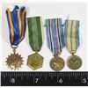 Image 1 : #270  LOT OF 4 AMERICAN MILITARY MINIATURE MEDALS