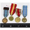 Image 2 : #274 LOT OF 4 AMERICAN MINI MEDALS WW2 VICTORY +
