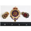 Image 1 : #314 CANADIAN LOGISTICS CAP BADGE COLLAR BADGE SET