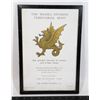 Image 1 : #399  193 FRAMED BRITISH WESEX  ARMY DRAGON BADGE
