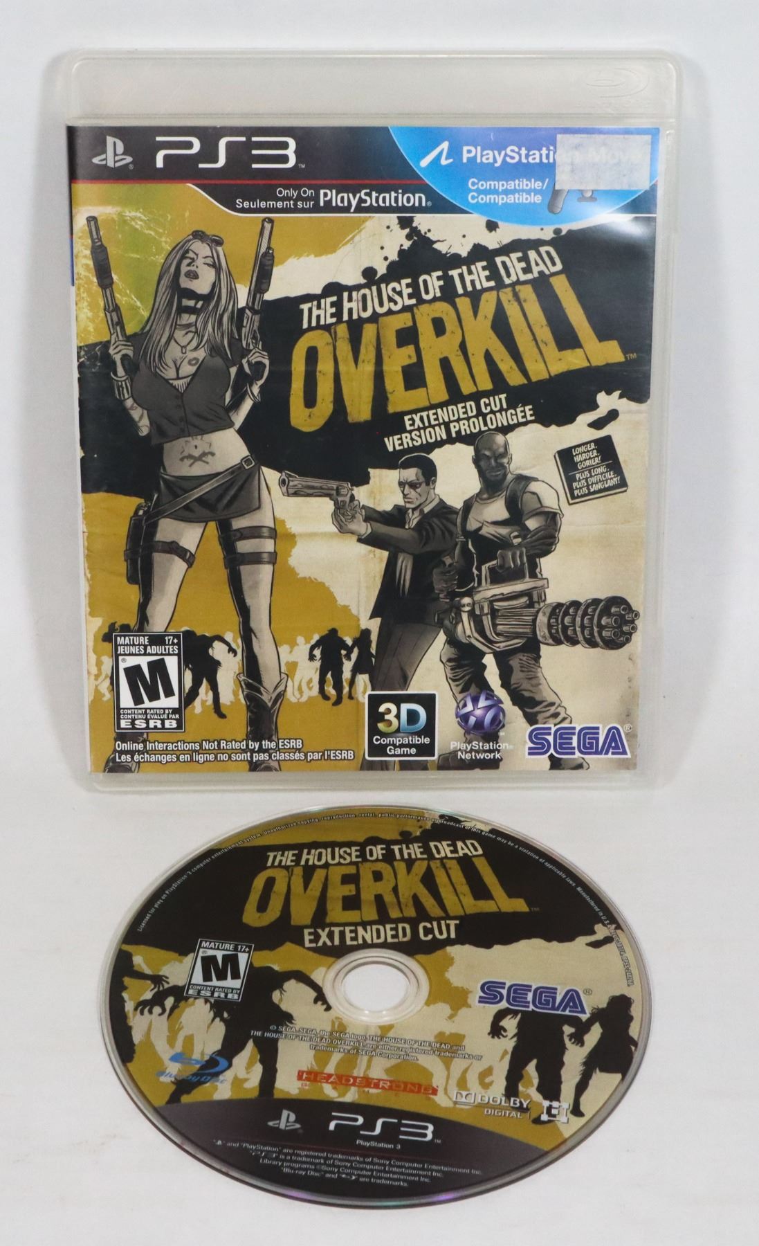 #534 PS3 GAME HOUSE OF THE DEAD OVERKILL CASED