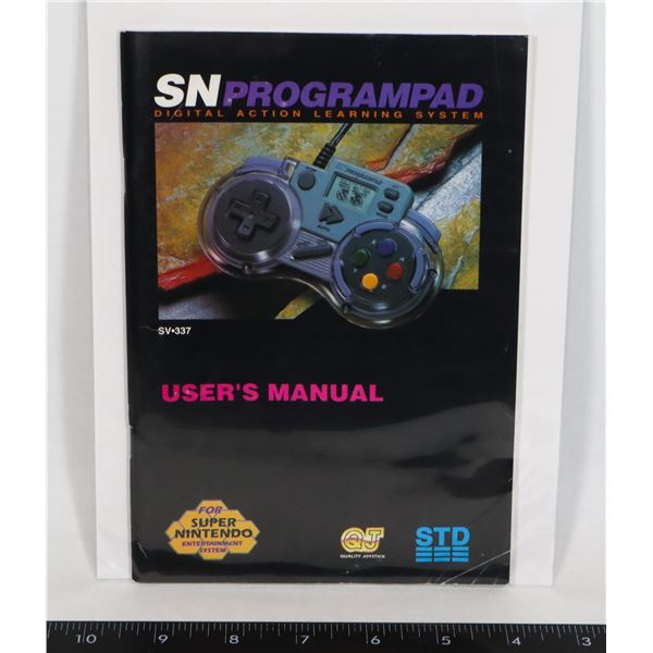 #545 NINTENDO SNES SN PROGRAMPAD INSTRUCTIONS