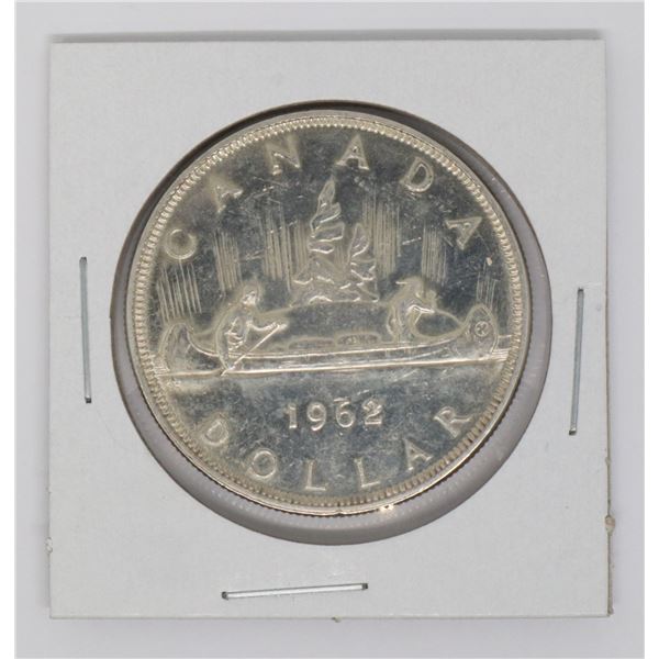 1962 CANADIAN $1 DOLLAR SILVER VOYAGEUR COIN