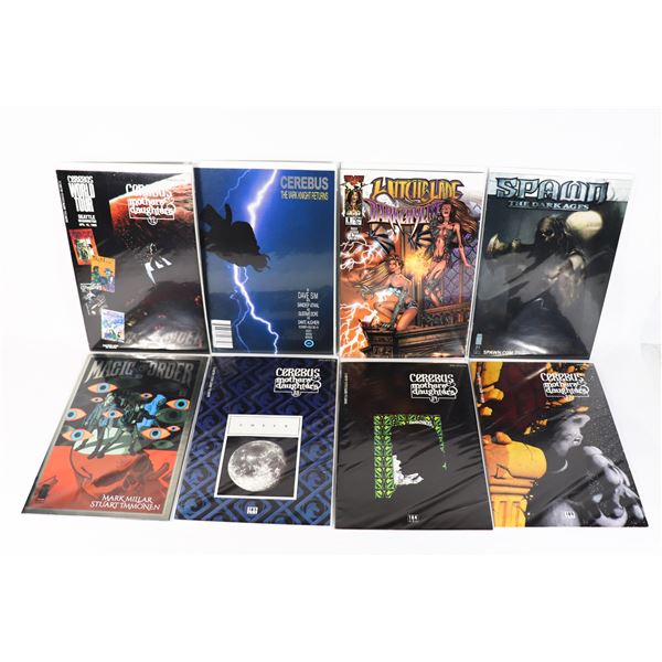 X8 ASSORTED COMICS INCLUDES CEREBUS, SPAWN