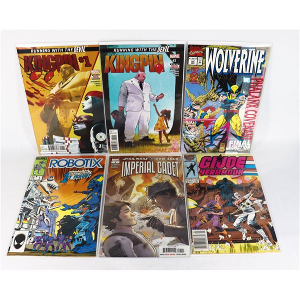X6 MARVEL COMICS INCLUDES WOLVERINE, KINGPIN