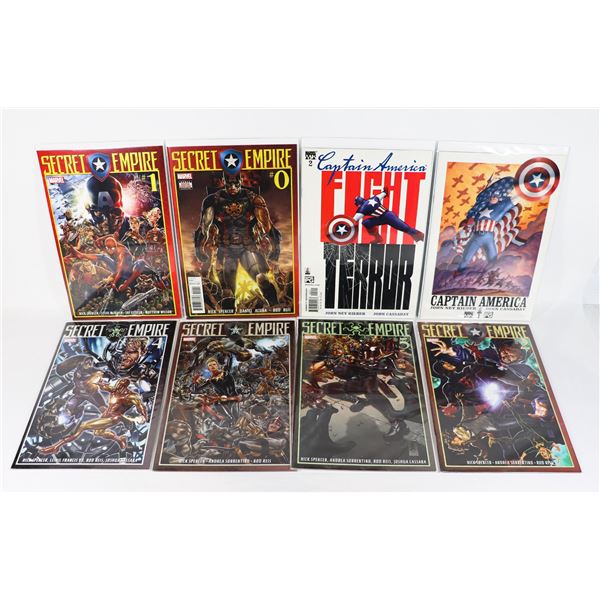 X8 COMICS INCLUDES CAPTAIN AMERICA, SECRET EMPIRE